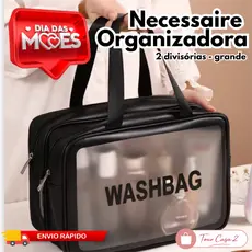 Necessaire Feminina Organizadora Grande Alça Maquiagem Viagem Dia das Mães Natação Academia