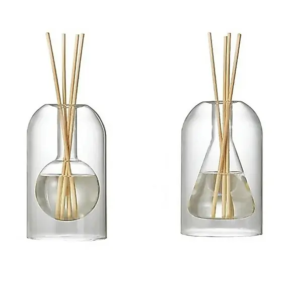Difusor de Ambiente em Vidro Científico 14cm Modelos Esfera e Cone para Decoração Elegante Luxo