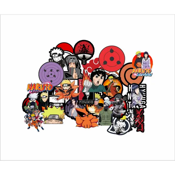 30x adesivos Naruto Shippuden Stickers