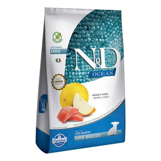 Racao Nd Ocean Caes Puppy Mini Salmao 2,5kg