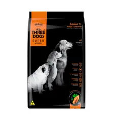 Racao Caes Three Dogs Super Senior Frango E Cha Verde 15kg