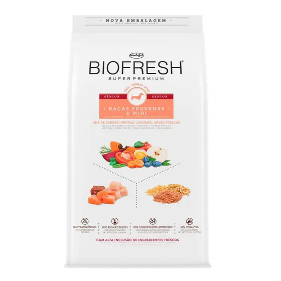 Ração Biofresh Cães Sênior Raças Pequenas e Mini – 10,1Kg