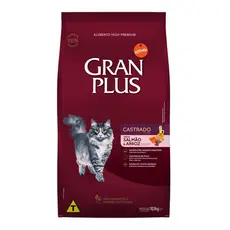 Racao Gran Plus Gatos Castrados Salmao E Arroz 10,1kg