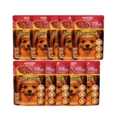 Kit 10 Ração Special Dog Sachê Cães Raças Pequenas Carne - 100g