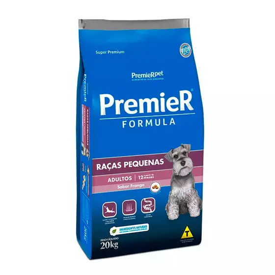 Ração Premier Fórmula Cães Adultos Raças Pequenas Frango 20kg