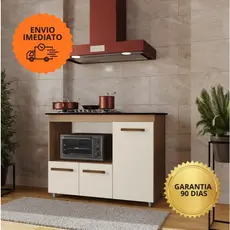 Balcão Cooktop ANA 3 Portas Com Espaço Para Forno - MSI