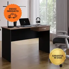 Mesa de Escritório 1,20m com Gaveta e Corrediça Telescópica | Mesa para Computador Home Office MDP - Moblis