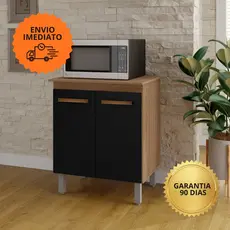 Balcão Multiuso Serena 2 Portas Com Prateleira E Bancada
