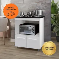 Envio Imediato -Balcão Cooktop ELISA com Espaço para Forno e 2 Portas - MSI