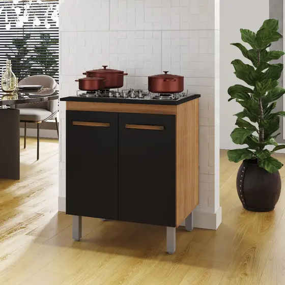 Envio Imediato - Balcão de Cozinha para Cooktop 2 Portas 4 e 5 Bocas Jade - MSI