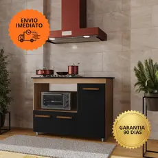 Balcão Cooktop ANA 3 Portas Com Espaço Para Forno - MSI