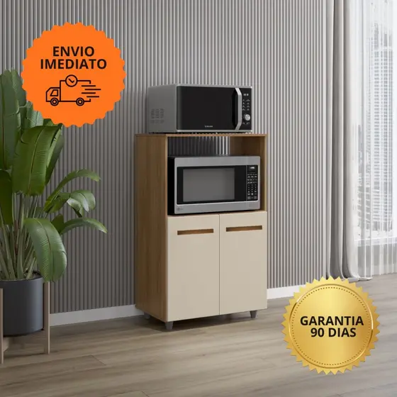 Envio Imediato - Balcão Multifuncional Tais Para Cozinha Forno E Microondas
