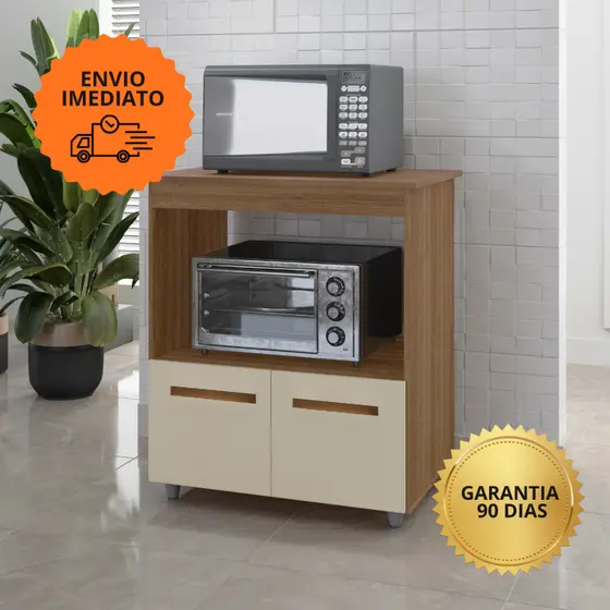Envio imediato - Balcão Multiuso Multifuncional Angela Para Cozinha Forno E Microondas -MSI