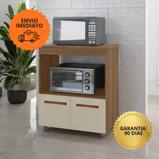 Envio imediato - Balcão Multiuso Multifuncional Angela Para Cozinha Forno E Microondas -MSI