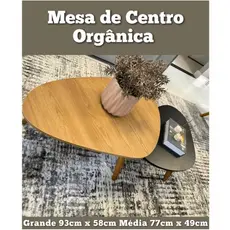 Mesa de Centro Orgânica Duo – Design Moderno e Sofisticação para sua Sala