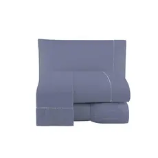 Enxovais Família Kit Lençóis King 4 Peças Algodão Fronhas Ponto Palito