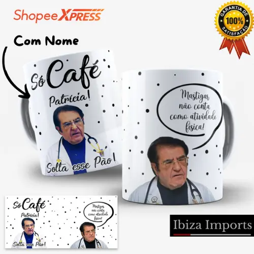 Caneca Personalizada Dr Now Só O Café Solta Esse Pão Quilos Mortais Kilos