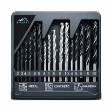 Jg De Brocas 16 Peças Madeira Metal Concreto