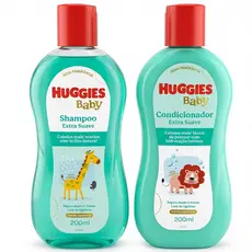 Kit Huggies Baby Shampoo Extra Suave 200ml + Condicionador Extra Suave 200ml