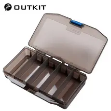 Alta Resistência 17.5 * 10 * 3cm Com 5 Compartimentos Transparente Visível Caixa De Isca De Pesca De Plástico Equipament