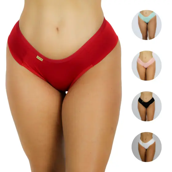 Kit 3 Calcinha Feminina Gisa Conforto Atacado Forro Algodão