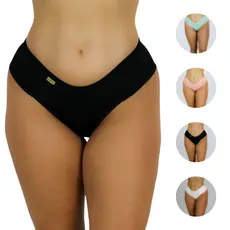 Kit 10 Calcinhas Feminina Gisa Conforto Forro Algodão