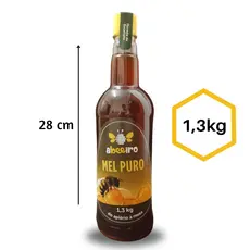 Mel Puro de Abelha Abeeiro - Floradas Selecionadas (Direto do Produtor) - garrafa 1,3kg