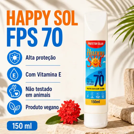 KIT 10 Protetor Solar Facial e Corporal FPS 70 Alta proteção 60ml Rosto e Corpo