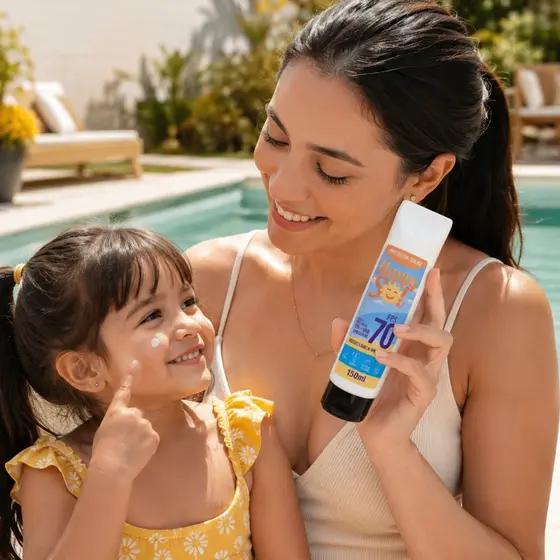 Protetor Solar Antissinais 70FPS Happy Sol Toque Seco Rosto e Corpo Resistente Água Suor 150ml