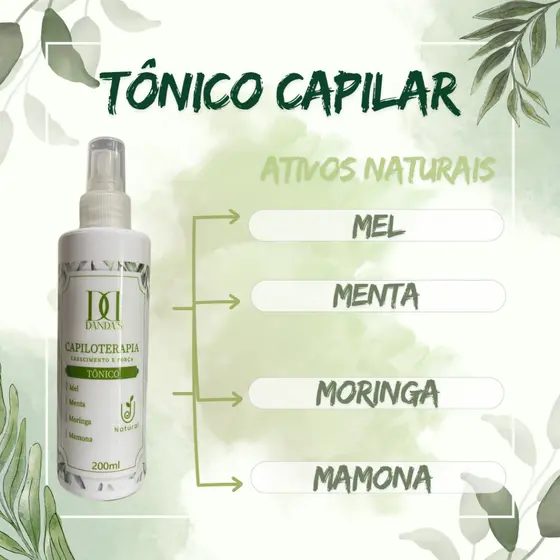 Rapunzel Tônico Poderoso Para Crescimento Capilar DANDAS CAPILOTERAPIA 200ml