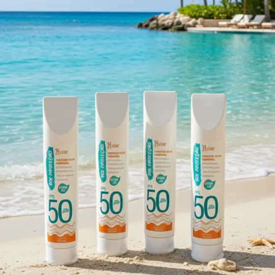 KIT COM 4 - PROTETOR SOLAR 50FPS HEITOR SOL E PROTEÇÃO - 150ML, CORPO E ROSTE, TOQUE SECO