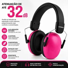 Abafador Ruído Proteção Auricular Tipo Concha 32DB Auditivo Tdah Segurança Autismo Adultos e crianças