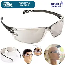 Oculos De Segurança Antirrisco Top Proteção Uva Uvb Epi Ca Vvision 500 Volk Para Trabalhar