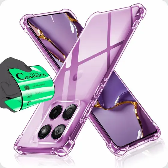 Capa Capinha Anti Queda Transparente + Película Para Moto Edge 60 Fusion