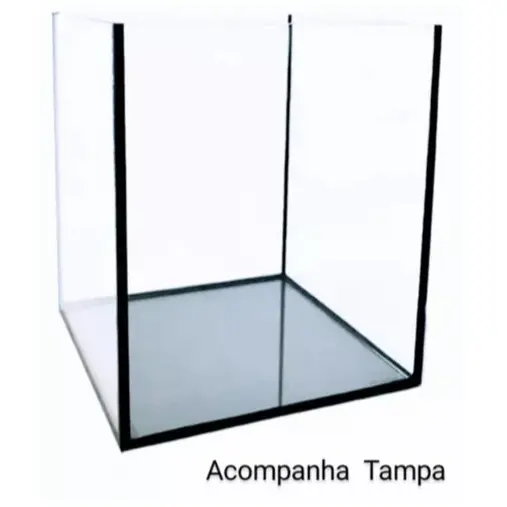 aquario cubo nano 30x30x30 25 litros para peixes e plantas