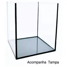 aquario cubo nano 30x30x30 25 litros para peixes e plantas