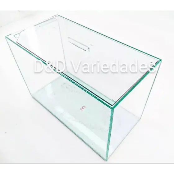 aquário n°3 vidro 30x15x20 8,5litros para peixes e plantas