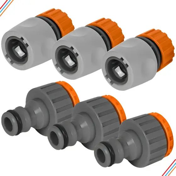 Kit 3 Adaptadores Torneira + 3 Engates Rápidos Para Mangueiras E Lavadoras Linha Premium