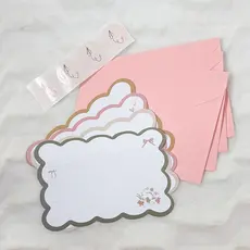 Kit Cartões 8un + 4 envelopes Cottagecore Grafitte