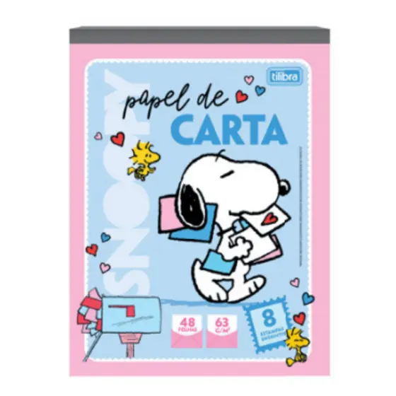 Bloco Papel de Carta Snoopy 48F Tilibra