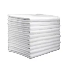 Promoção 10 Panos de Chão Tradicional Branco Grande | 43x68