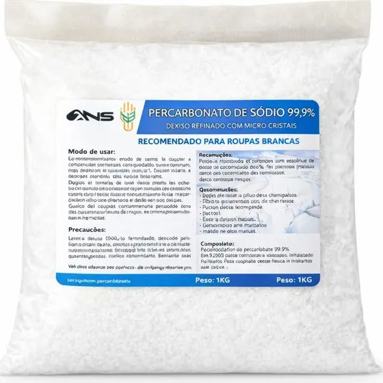 Bicarbonato de Sódio Puro 100% Produto Original Clareador de Roupas 1Kg/2Kg