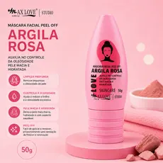 Máscara Facial Peel Off Argila Rosa 50g - Max Love