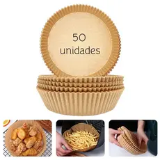 Forma De Airfryer Descartável Antiaderente De Papel Forro 50 Unidades Para Não Sujar Air Fryer 20Cm