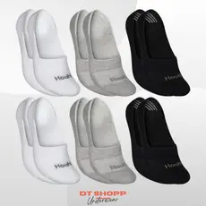 Kit 6 Pares Meias Hoahi Sapatilha 100% Invisível C/ Silicone
