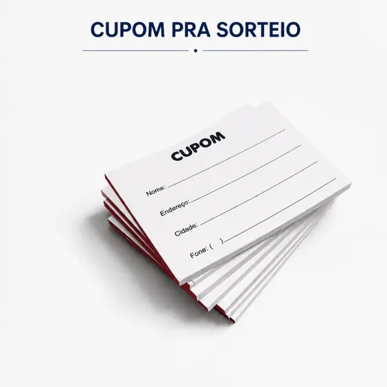 20 Blocos de Cupom para Sorteio 50 folhas 10x7 sem personalização Dia das mães Dia dos Pais Pascoa