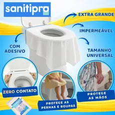 Protetor De Vaso Assento Sanitário Com adesivo Descartável Impermeável Para Privada Banheiro