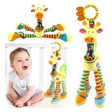 Brinquedo Girafa Pelúcia Chocalho Mordedor Móbile Berço Bebê Urso Elefante Macaco