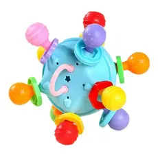 Mordedor Chocalho Massageador Terapêutico Em Silicone, Bebê Infantil Colorido Brinquedo