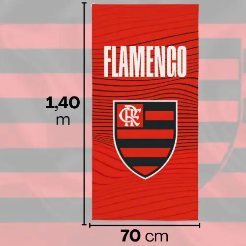Toalha Praia Banho Aveludada Futebol Flamengo Lepper Licenciada Original